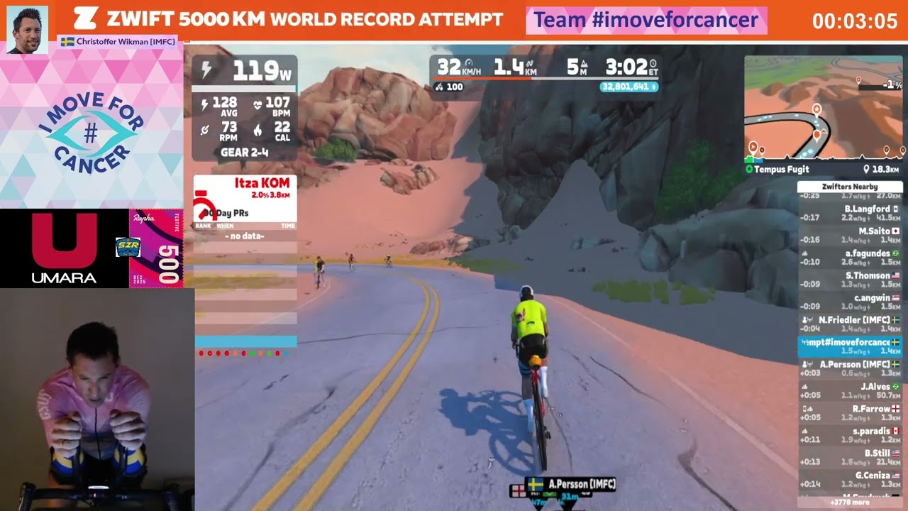 Zwift 5000K WR - Day 1 - video 1 (2025 12 23 23 56 36)