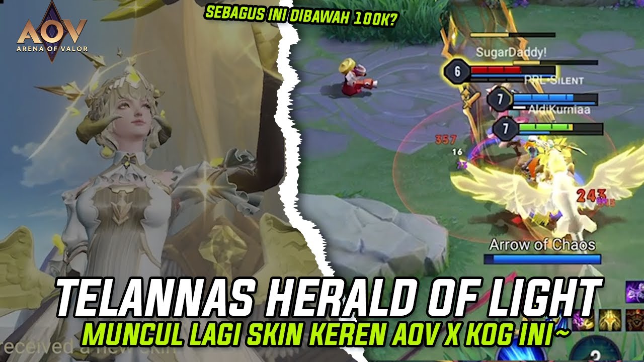 TELANNAS HERALD OF LIGHT!! SKIN AOV X KOG YANG INI KOK BISA MURAH BANGET GINI YA?