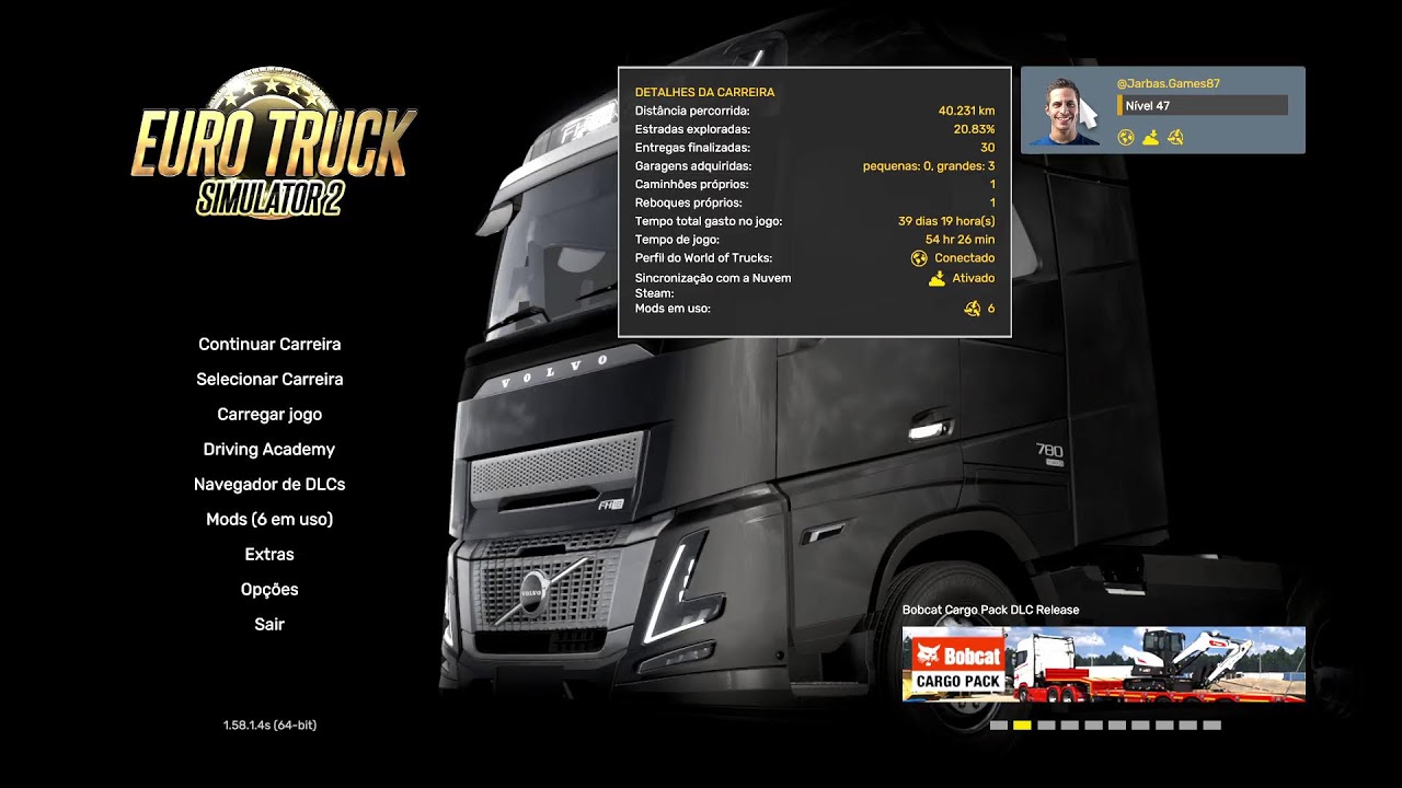 Euro Truck Simulador 2 # Mapa EAA Explorando Americam ETS2