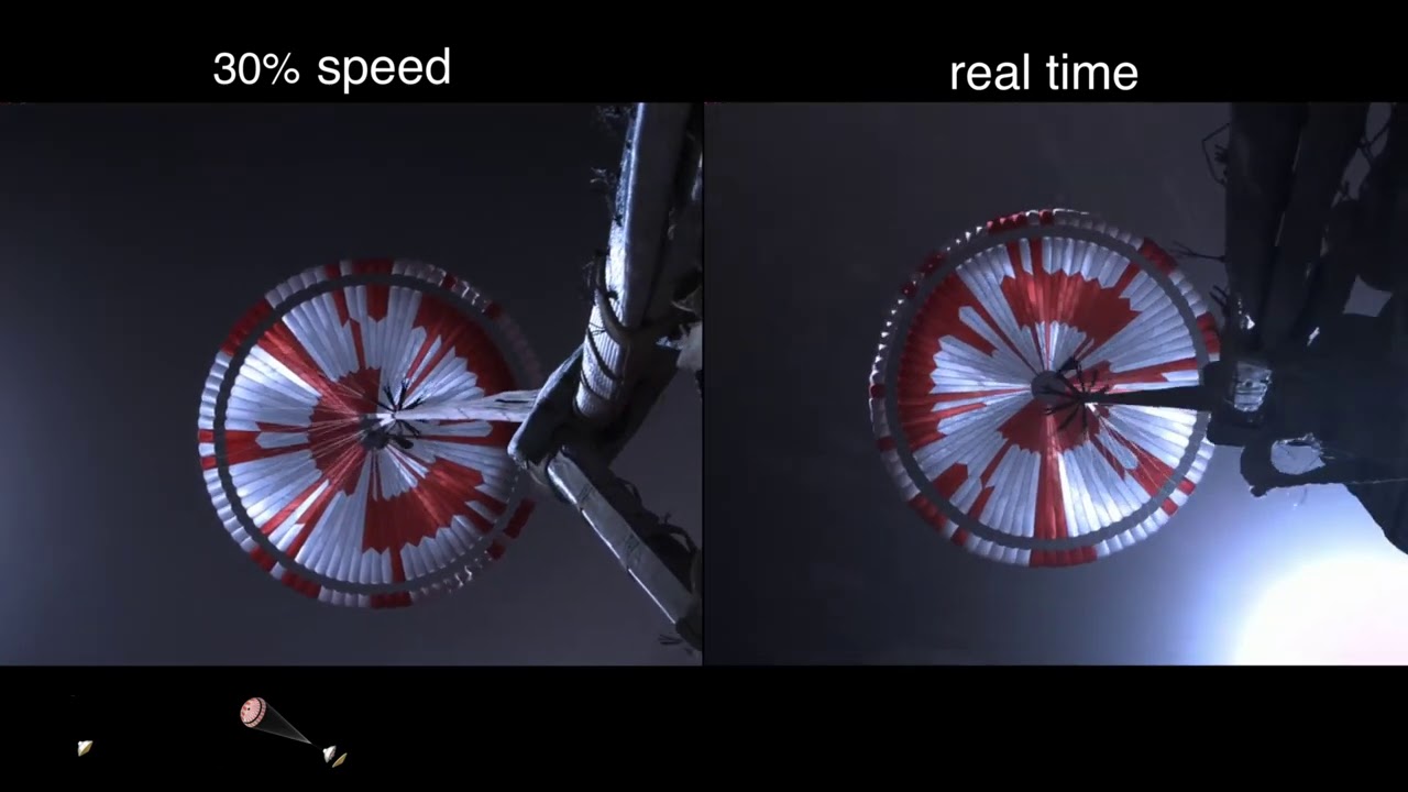 El impresionante Vídeo de la llegada a Marte del Perseverance de la NASA