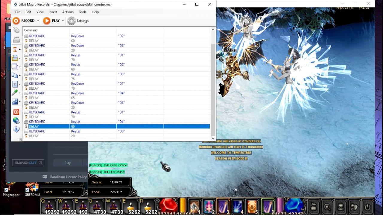 BK BUILD IN MU ONLINE & 3SKILLS 4SKILLS COMBO USING JITBIT& ML