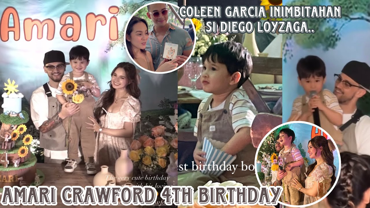 Amari Crawford 4th Birthday 🤍 Coleen Garcia inimbitahan si Diego Loyzaga isinama ang anak at partner