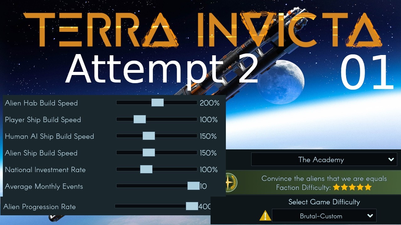 Terra Invicta - 01 - Attempt Number 2 - Custom Brutal Difficulty as Academy
