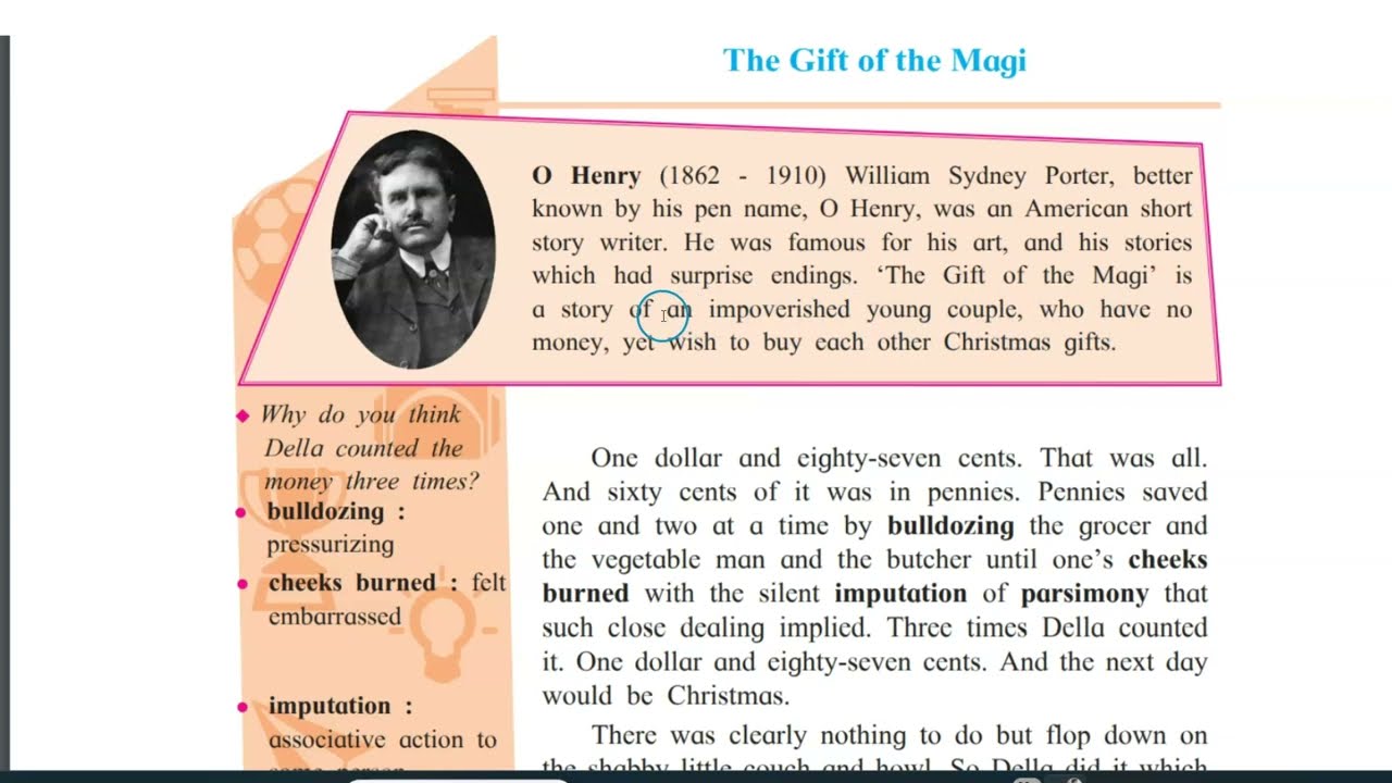 Class 10, The Gift of Magi, line by line simple and easy hindi explanation.