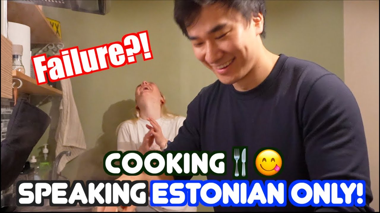 A Japanese guy cooking Estonian food speaking Estonian only!?