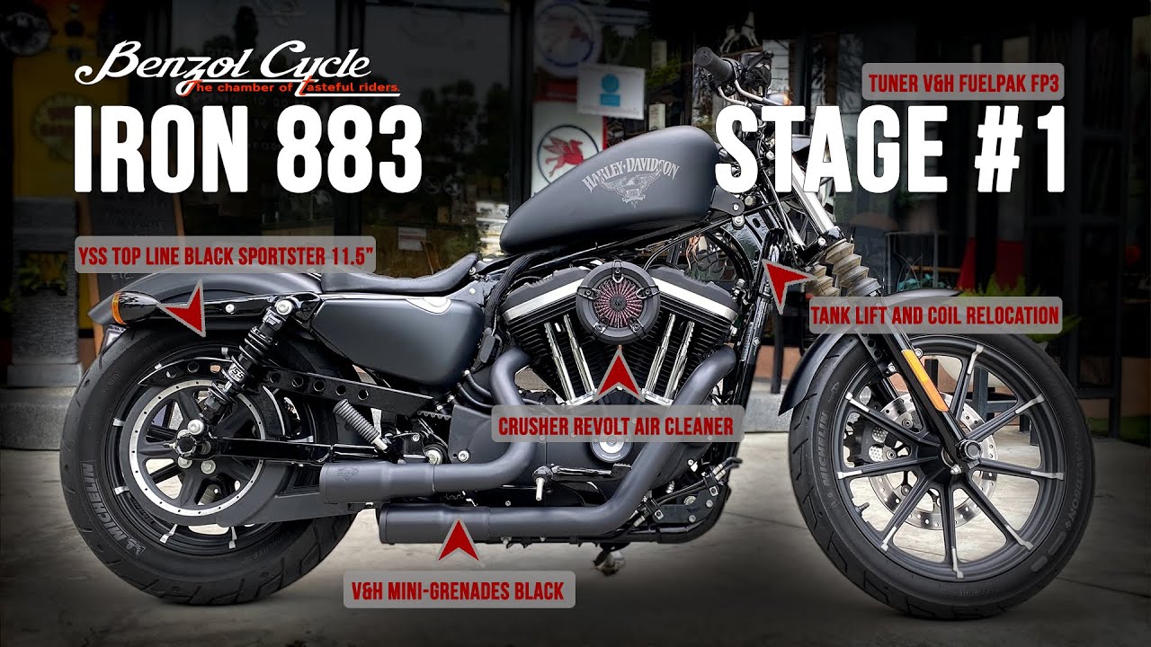 HD IRON 883 #Stage1 #ท่อกรองกล่อง
