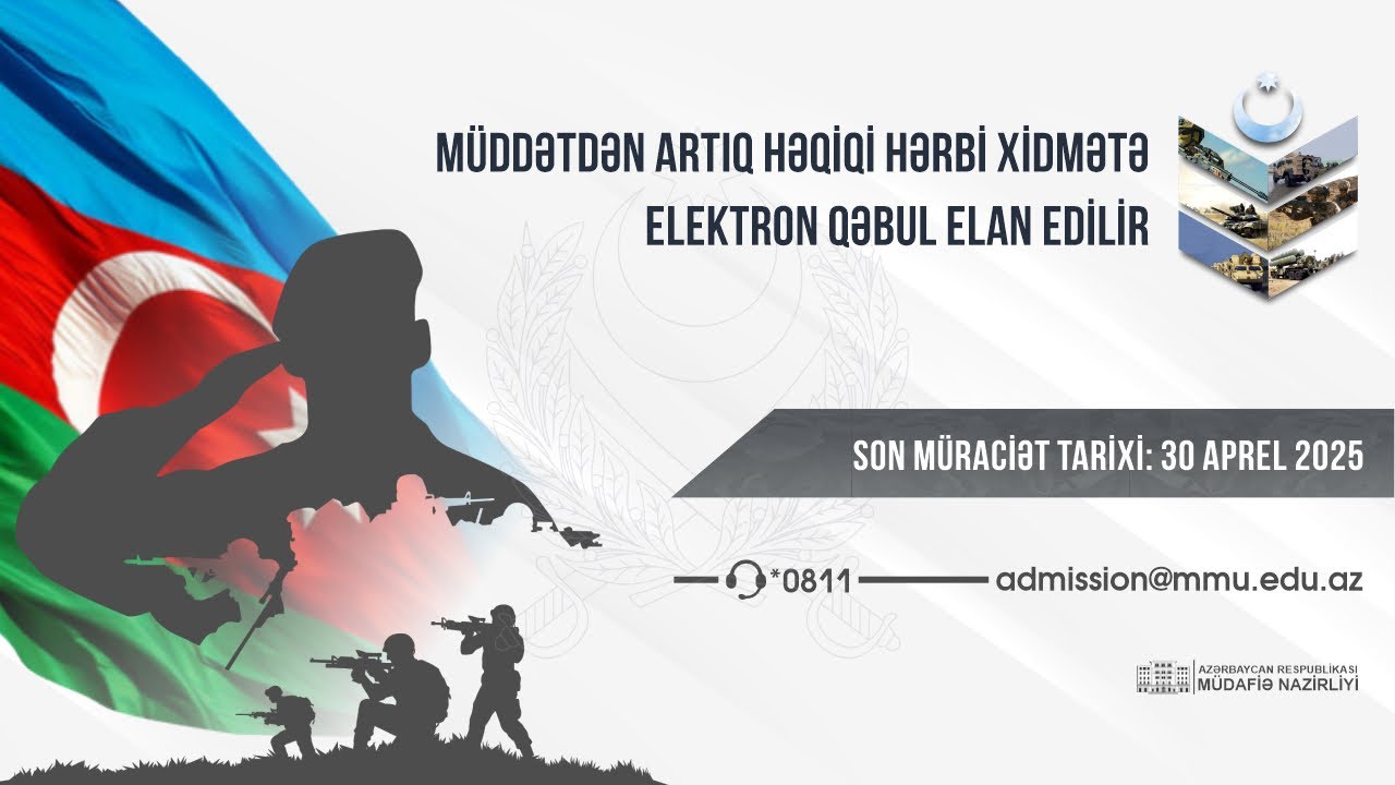 Müddətdən artıq həqiqi hərbi xidmətə qeydiyyat üçün sənəd qəbulu portalından istifadə qaydası