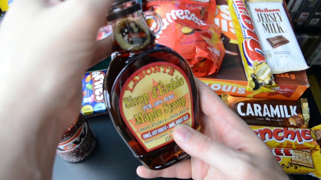 Eating ASMR: Canadian chocolate & snacks (HUGE BOX)