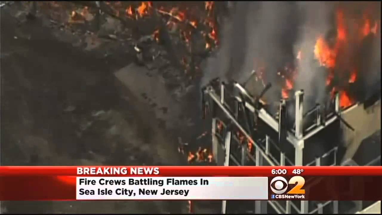 Massive Fire Burns In Sea Isle City