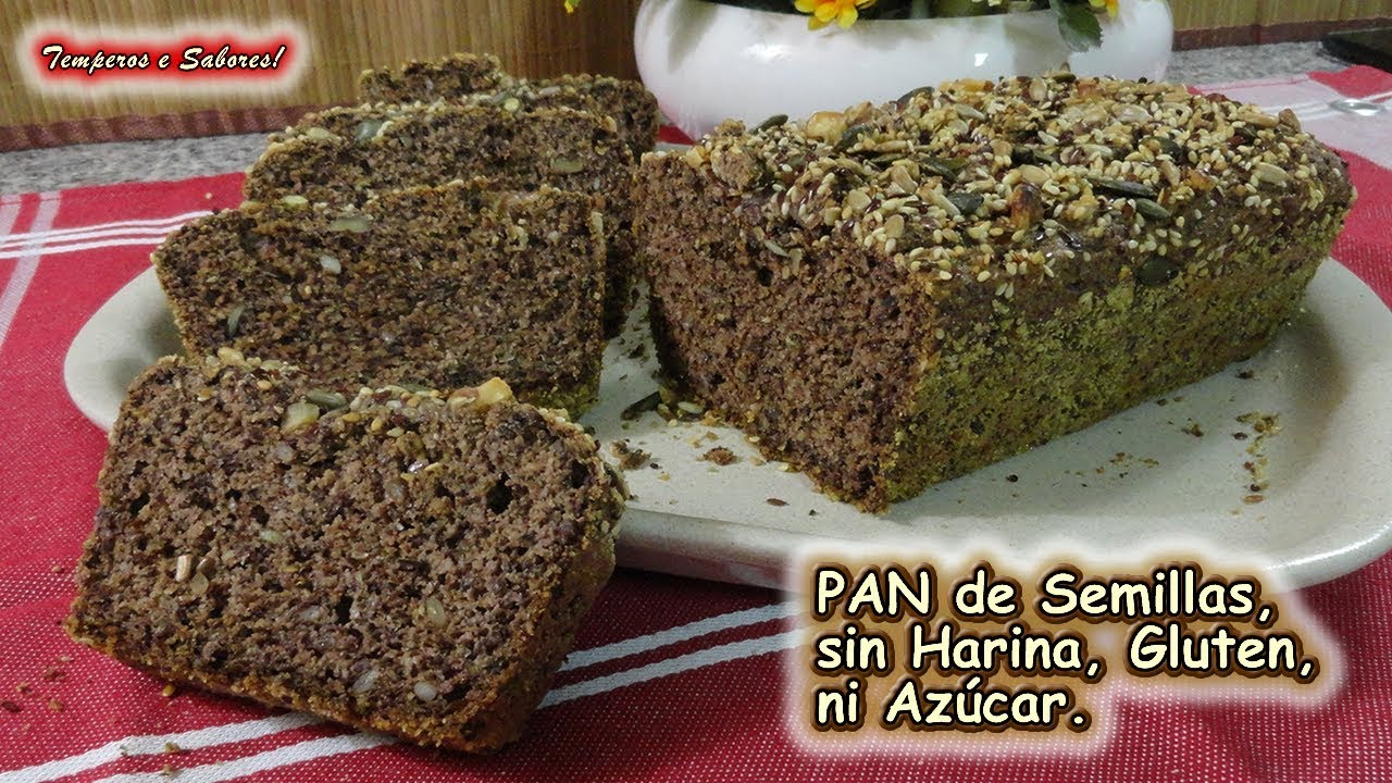 PAN DE SEMILLAS sin harina, sin gluten, sin azúcar, muy saludable