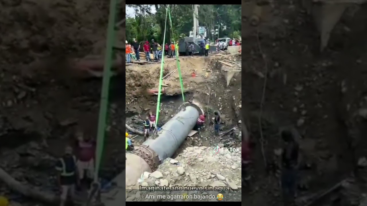 coorazan está trabajo 24 horas en la reparación del agua de Santiago y moca