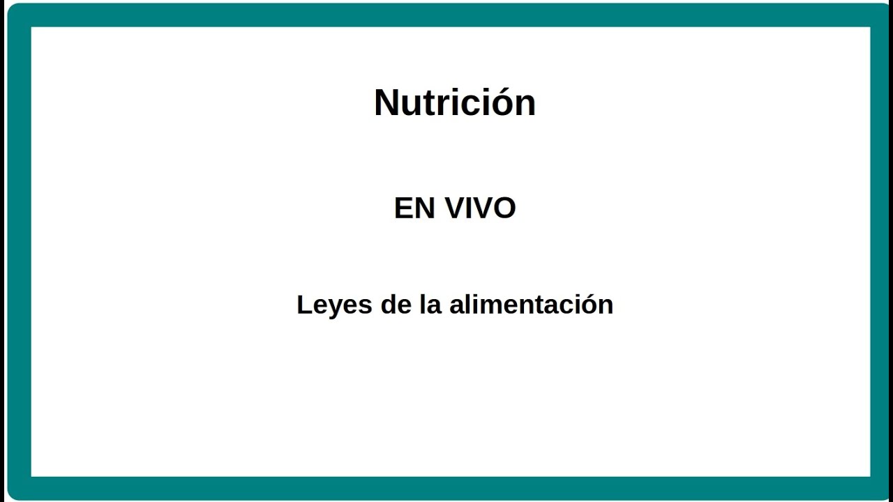 Leyes de la alimentación
