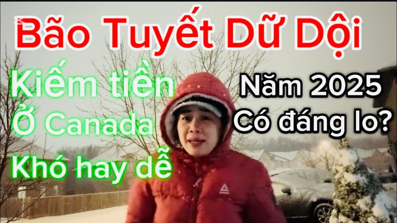 Bão tuyết tấn công dữ dội, kiếm tiền ở Canada khó hay dễ? Cuộc sống Canada 🇨🇦
