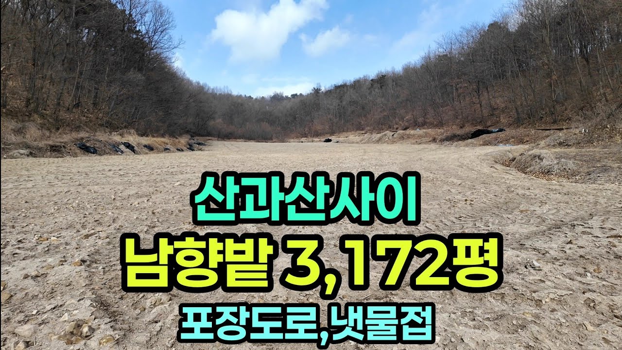 (778번)산과산사이 남향밭3,172평 2억7천만원 도로,냇물접 생산관리 동호인주택,쉼터용지 과수원부지 #보은부동산 #충북보은토지 