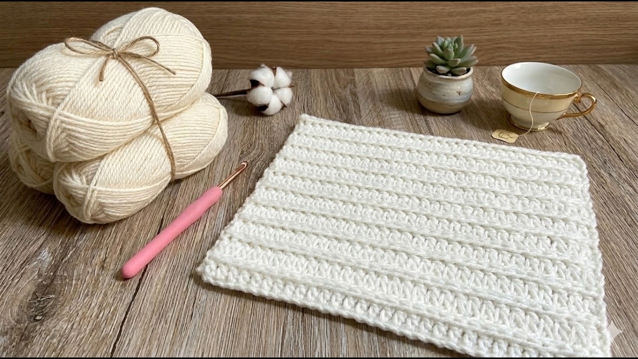 JUST A FEW STITCHES CREATE THIS GORGEOUS 3D RIDGE CROCHET STITCH!