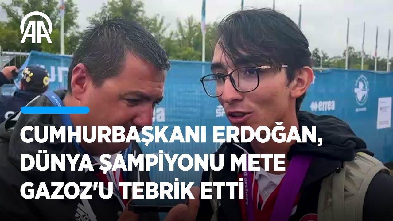 Cumhurbaşkanı Erdoğan dünya şampiyonu Mete Gazoz'u arayarak tebrik etti