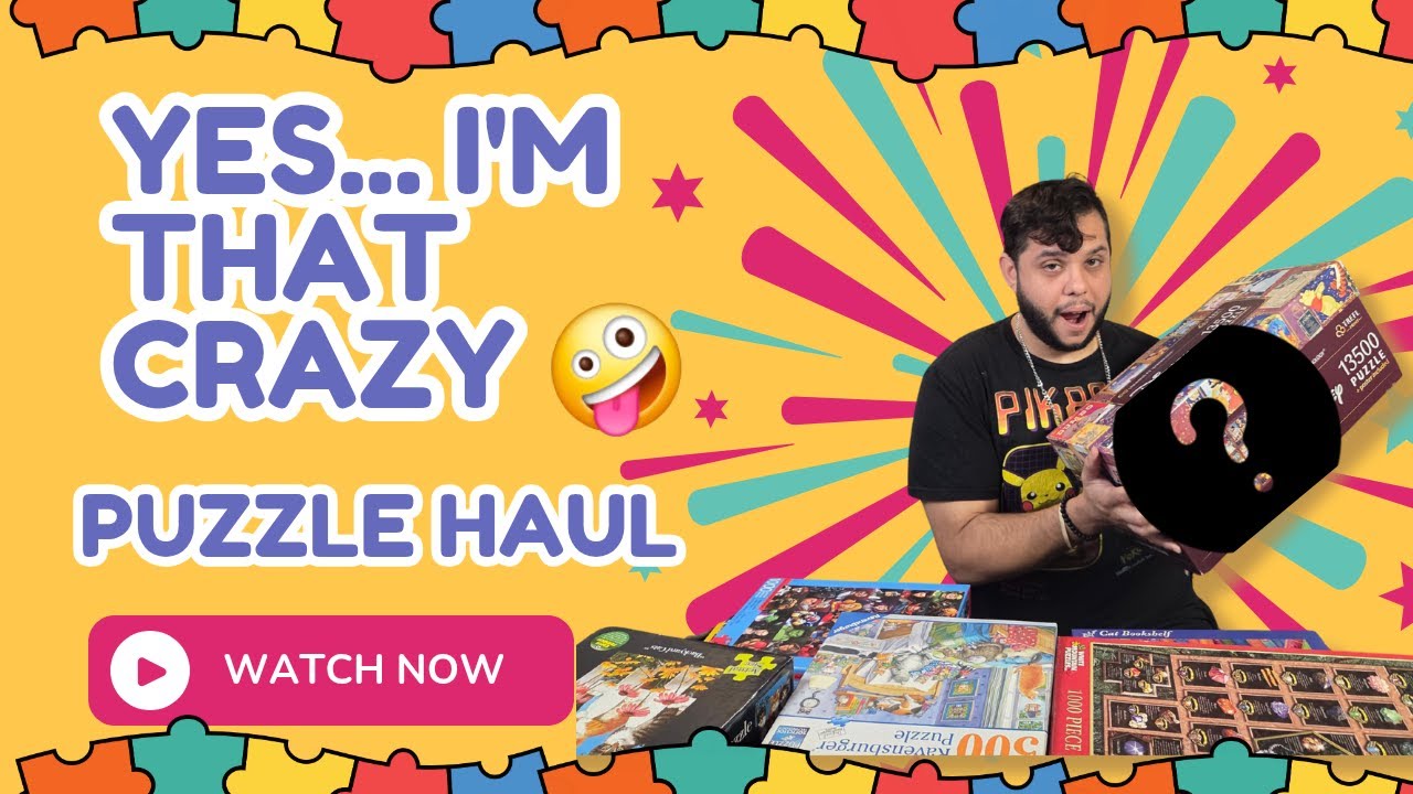 August Puzzle Haul 🧩 Thrift Store Finds + My Biggest Puzzle Ever! (13,500 Pieces!)