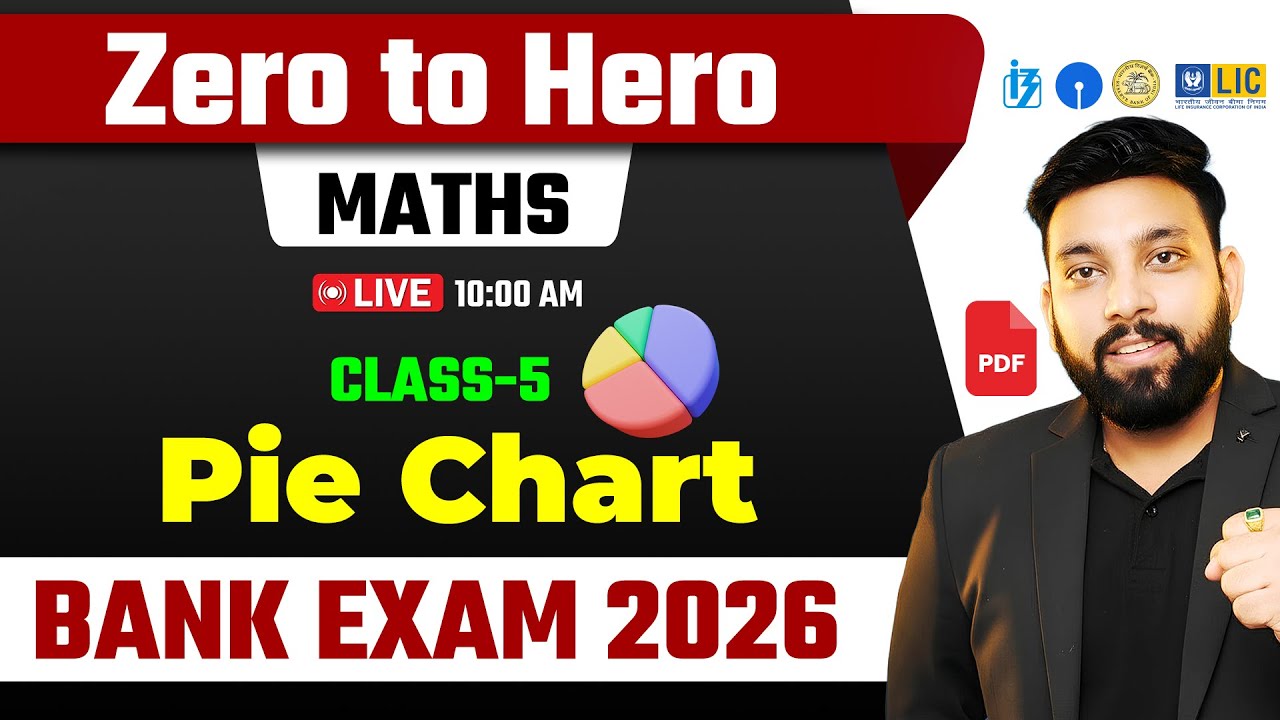 Pie Chart | Zero to Hero Maths Class-5 | Bank Exam 2026 | Live 10 AM
