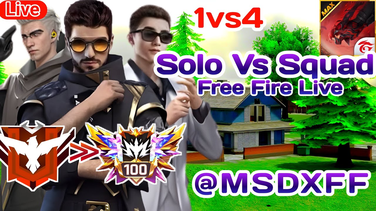 🔴 Live New Rank Season Live Rank Push | @MSDXFF  |#shortsfeed #freefire #verticallive