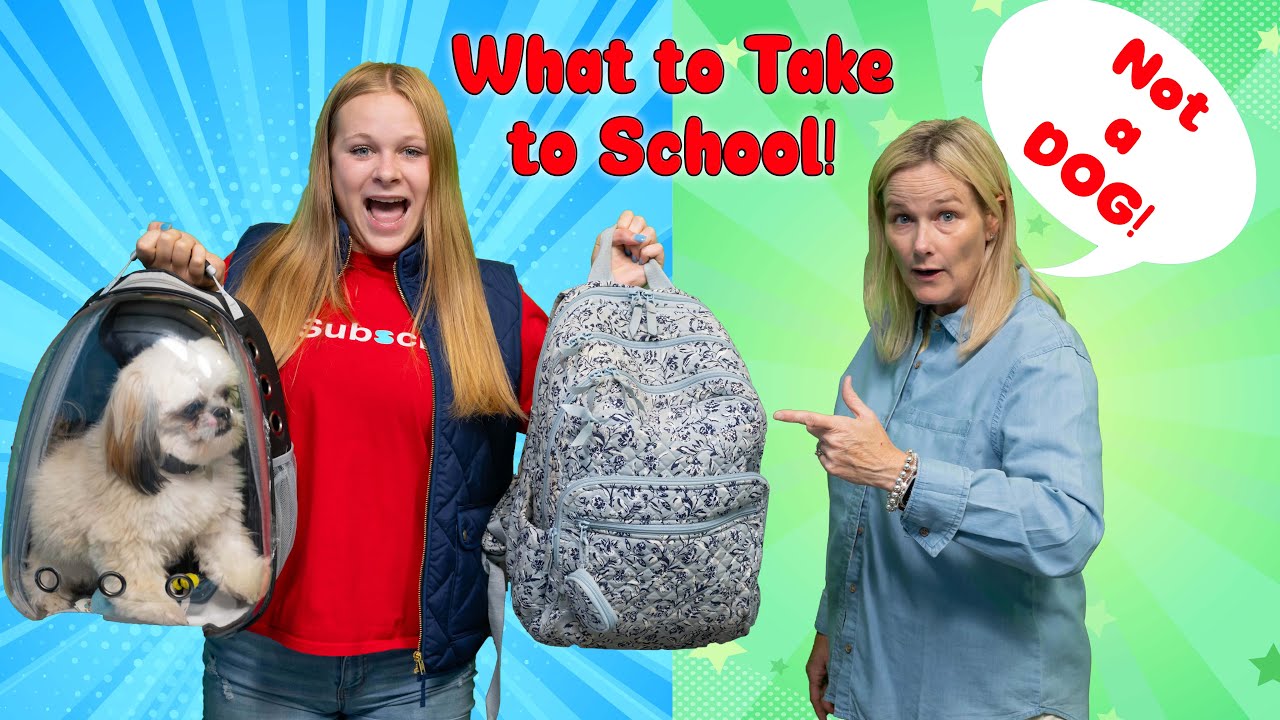 Assistant Decides Which of her 3 Backpack she will use for Back To School