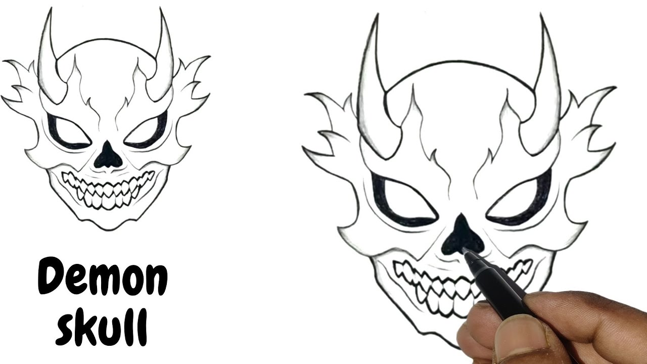 How to draw demon devil step by step 