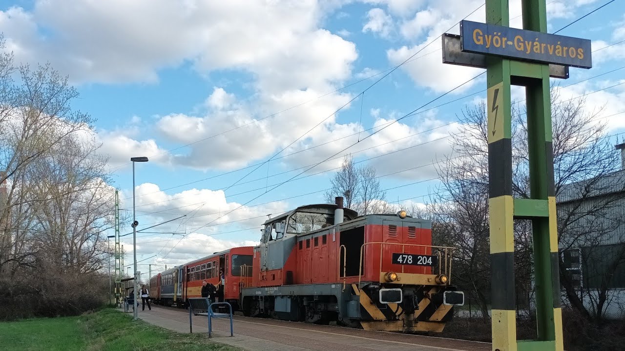 Vonatok Győr Gyárvárosban