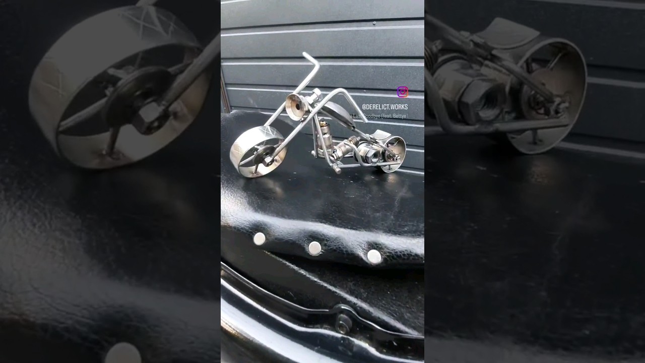Mini Me #motorcycle #metal #art #metalart #scrapmetal  #welding #handwork