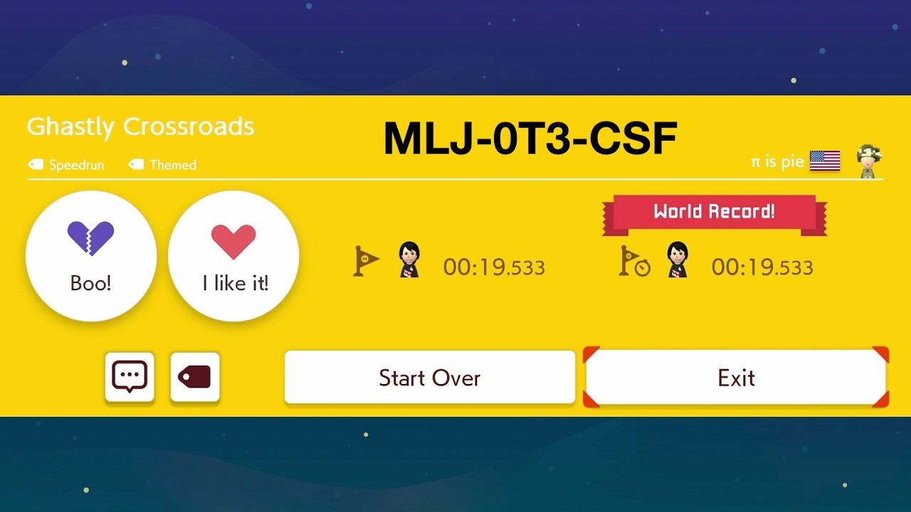 【Mario Maker 2】Ghastly Crossroads by π is pie || 00:19.533 WR