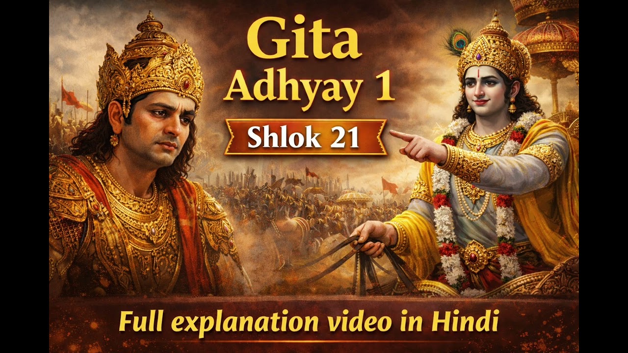 Bhagavad Gita Adhyay 1 Shlok 21 | Arjun ka Antardwandh | Simple Hindi Script