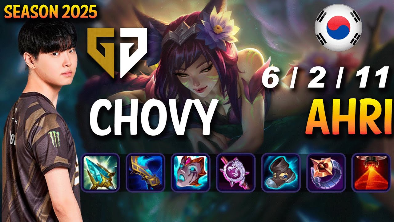 GEN Chovy AHRI vs TALIYAH Mid - Patch 25.08 KR Ranked | lolrec
