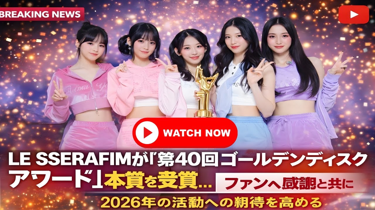 LE SSERAFIM、本賞受賞で涙…ファンへ感謝の想い全開！#LE_SSERAFIM #ゴールデンディスク #KPOPニュース