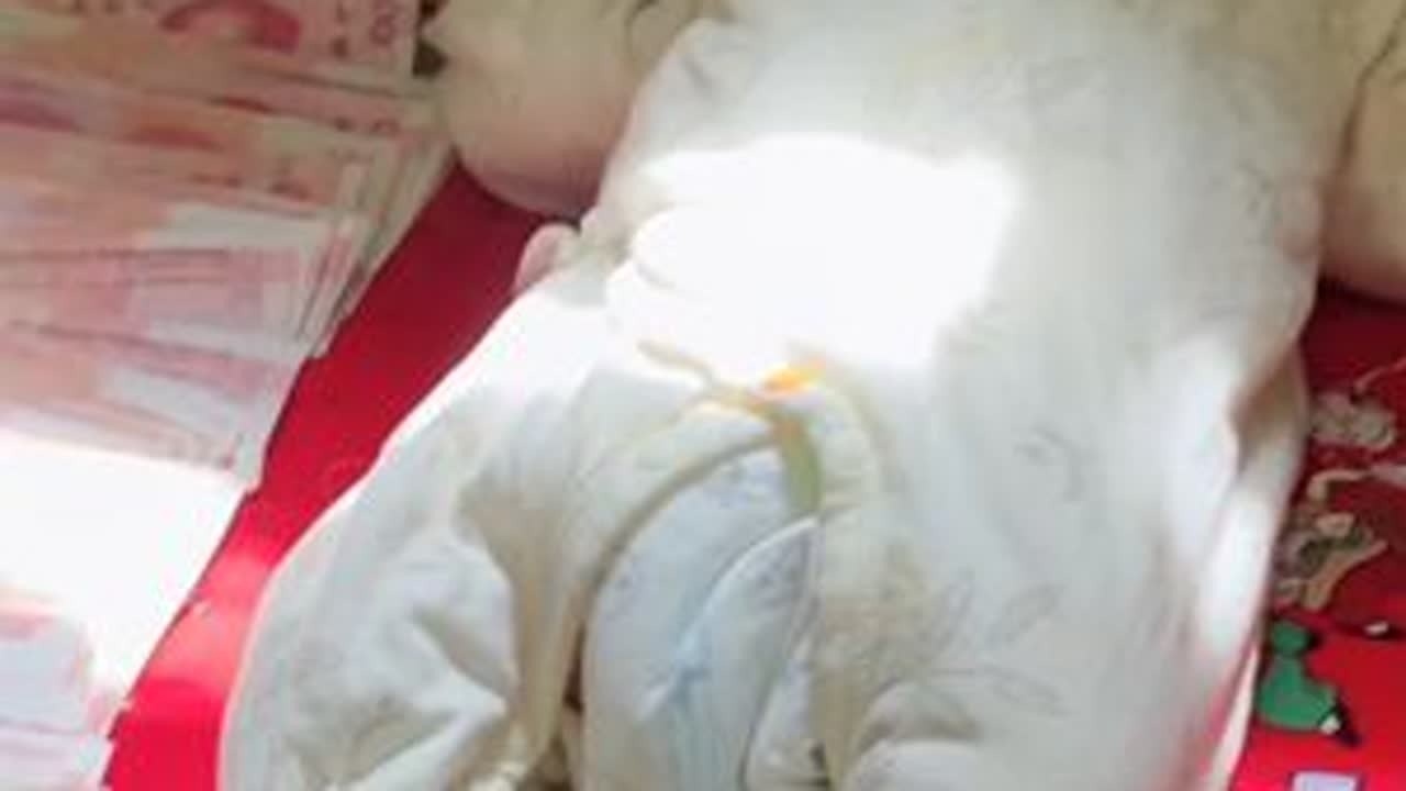 娘家人来参加小毛豆的满月宴，姥姥精心挑选长命锁还准备了万元红包，满满的都是爱