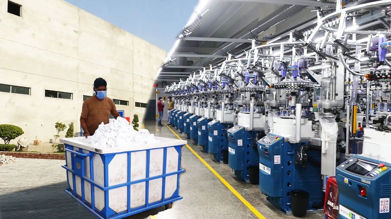 Mass Production of Socks Making in Factory