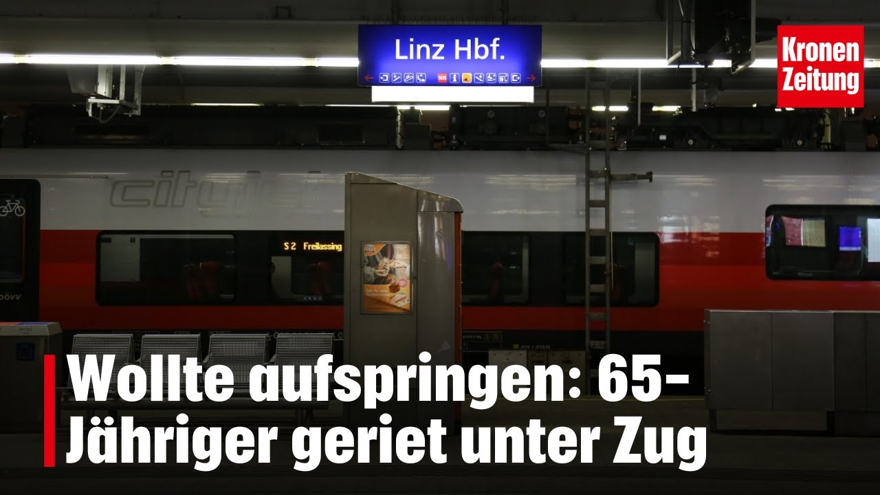 Wollte aufspringen: 65-Jähriger geriet unter Zug | krone.tv 