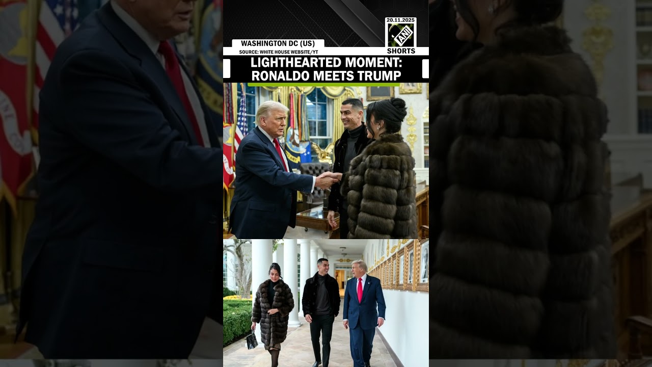 Football star Ronaldo meets US President Trump, candid moments captured at White House | WATCH