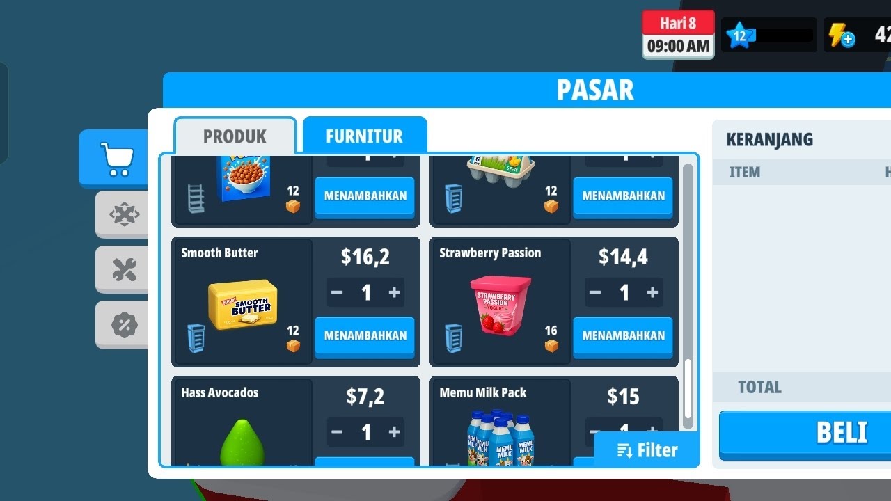 Membuka linsense produk baru - my supermarket kasir simulator part 5