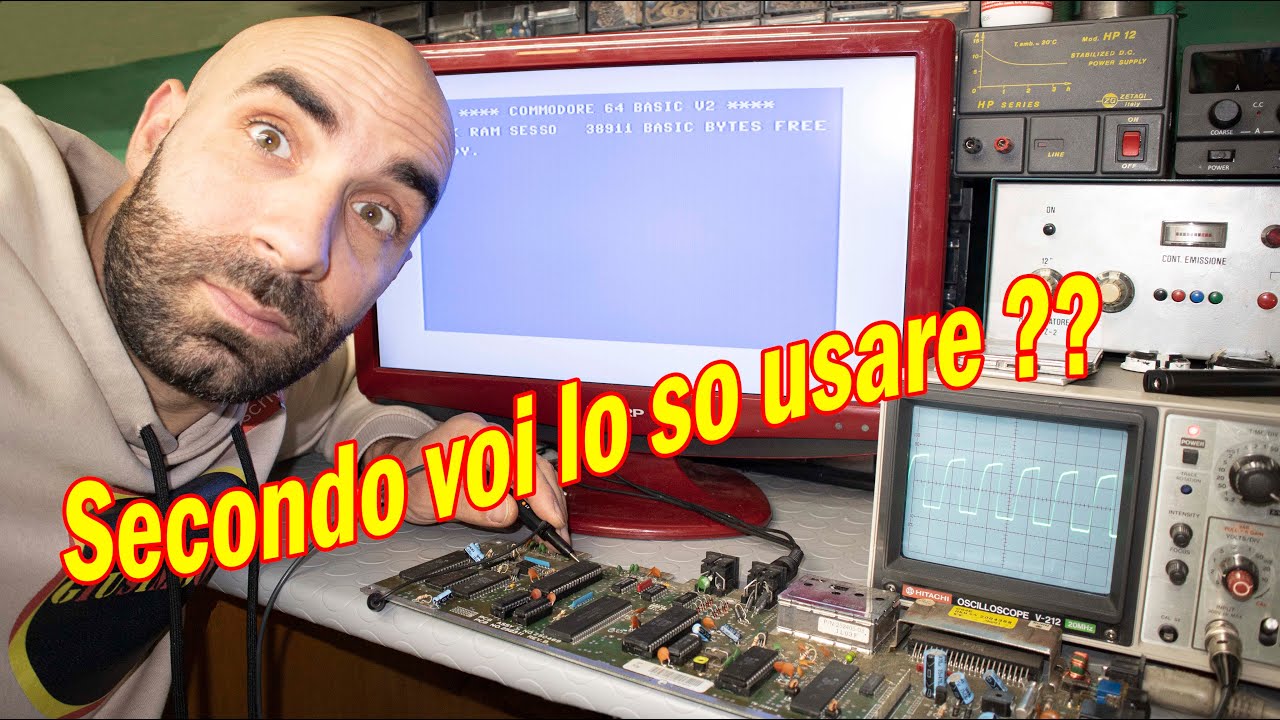 So usare l'oscilloscopio? Ho usato la tecnica del PiggyBacking sul Commodore 64!