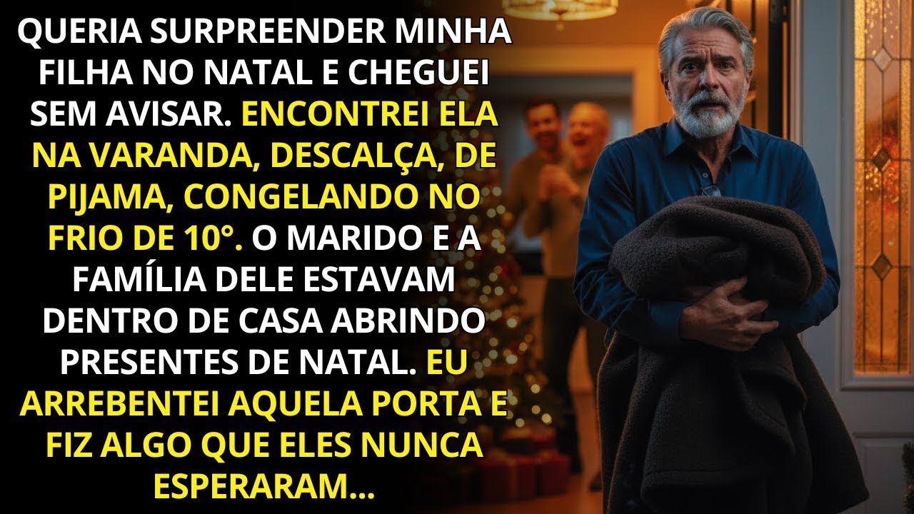 No Natal, minha filha congelava do lado de fora enquanto o marido comemorava com os pais.