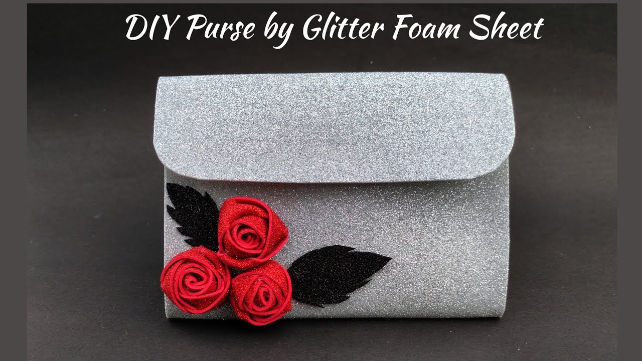 How to make Purse with Glitter paper| DIY Paper Purse Making [Simple and Easy]