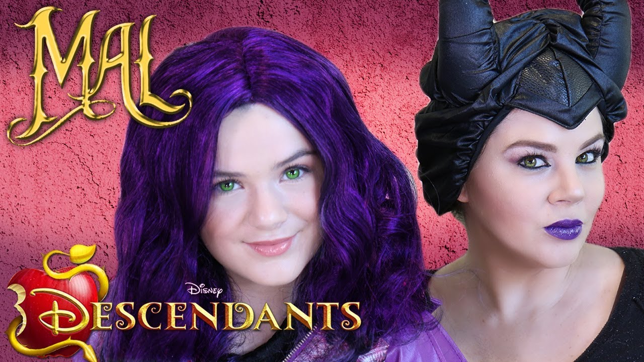 🍎 Descendants Mal & Maleficent Makeup Tutorial! 💄 Makeup, Costume, Wigs! DIY