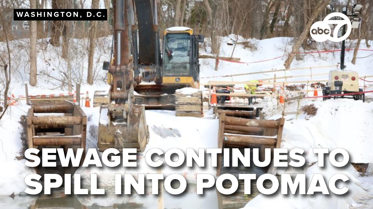 Sewage continues to spill into Potomac