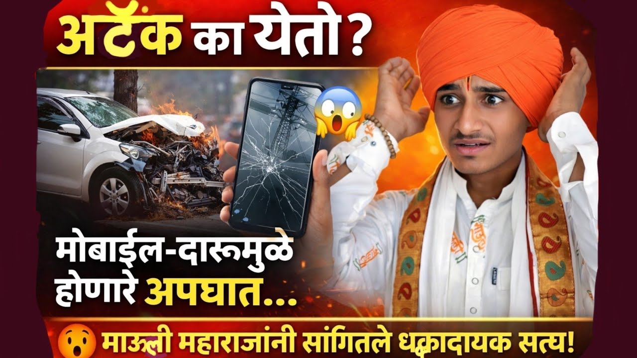 “मोबाईल आणि दारूमुळे होणारे अपघात! 😳 अटॅक का येतो? माऊली महाराजांनी सांगितले धक्कादायक सत्य”