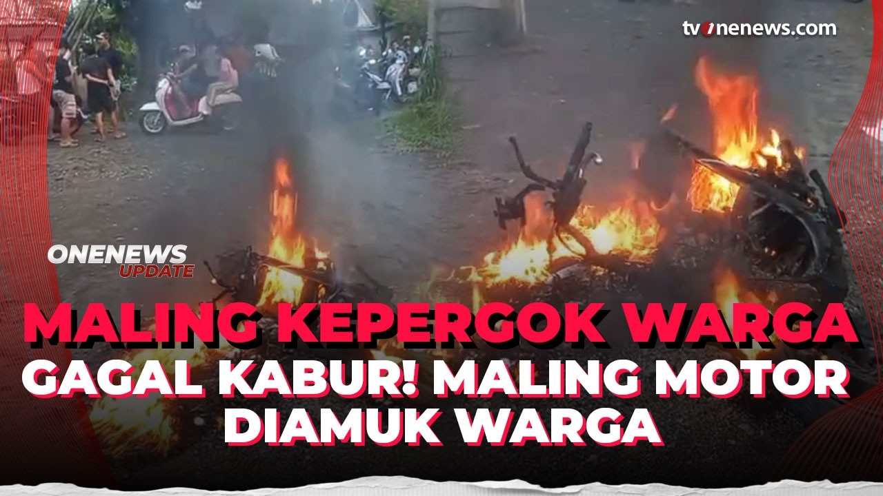 Kepergok! Maling Jadi Bulan-Bulanan Warga, Kendaraan Dibakar | OneNews Update
