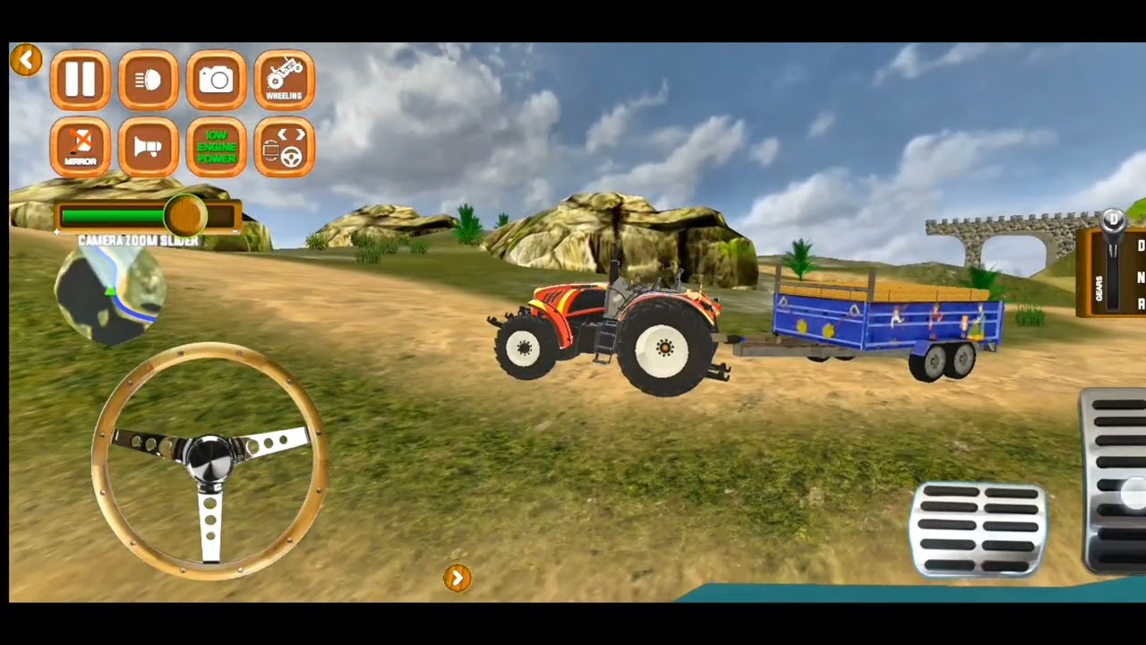 Heavy Tractor Trolley Offroad Driving Simulator | Mud & Hill Roads