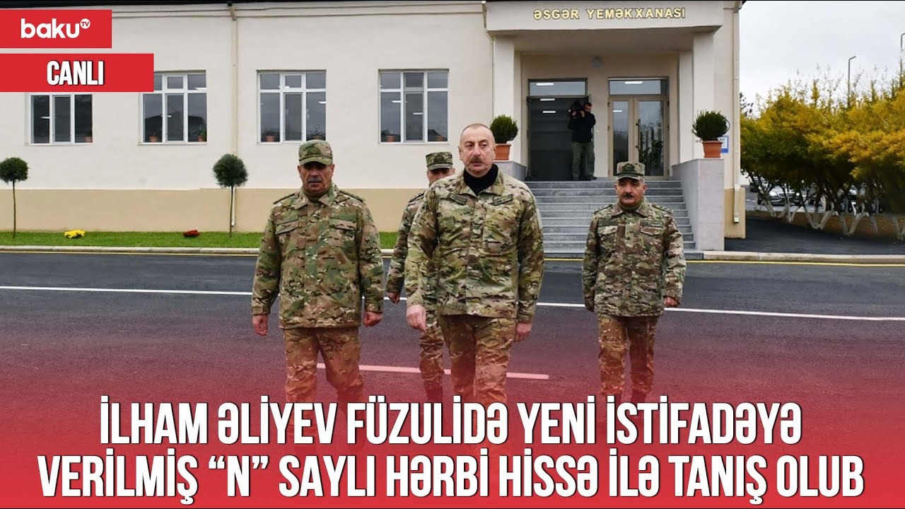 İlham Əliyev Füzulidə yeni istifadəyə verilmiş “N” saylı hərbi hissə ilə tanış olub  (07.11.2022)