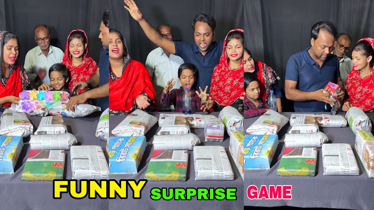 Big Surprise Challenge Game With Family #challenge #funnyfamilygames #funny 
