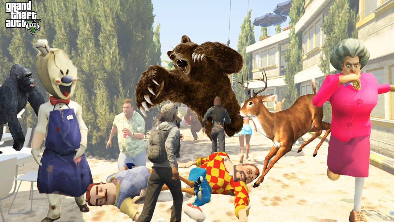 HAYVANLAR ÇILDIRDI. HAYVANAT BAHÇESİ KARIŞTI 😱 GTA 5 Zoo Adventure