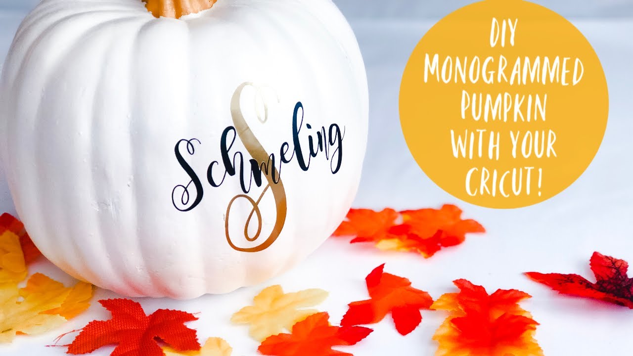 HOW TO MAKE A MONOGRAMMED PUMPKIN W/YOUR  CRICUT & VINYL! | I DIDN'T EDIT OUT THE HICCUPS!