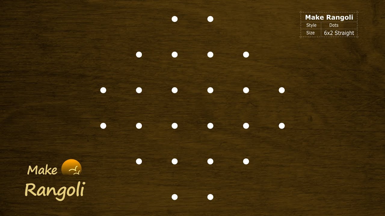 Padi kolam with 6x2 dots | Dhanurmasam Muggulu | Margazhi Kolam | Geethala Muggulu | Make Rangoli