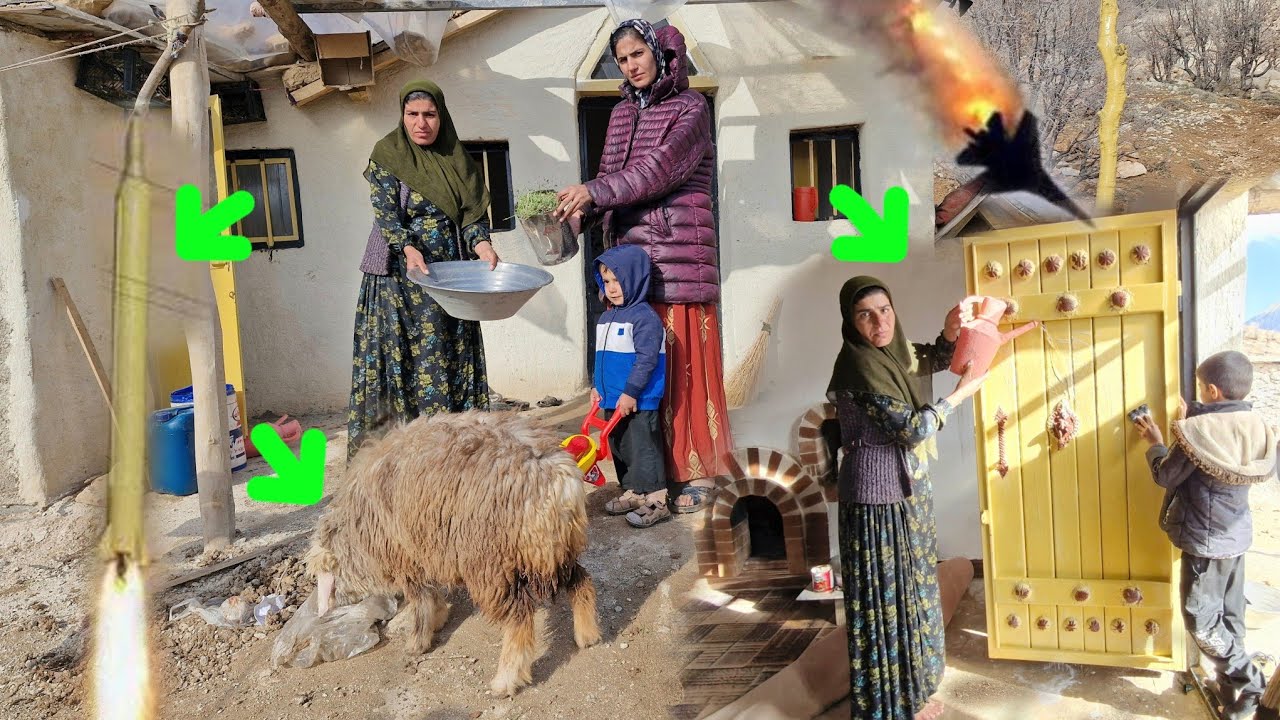 Nomadic Mother Protects Her Mountain Shelter During War